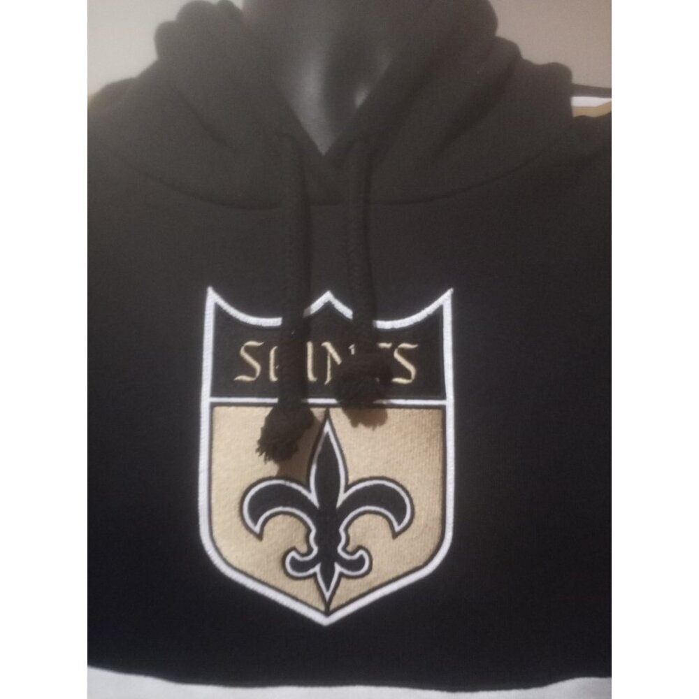 Mitchell & Ness New Orleans Saints Throwback Sweatshirt Hoodie Mens Large L - Picture 3 of 11